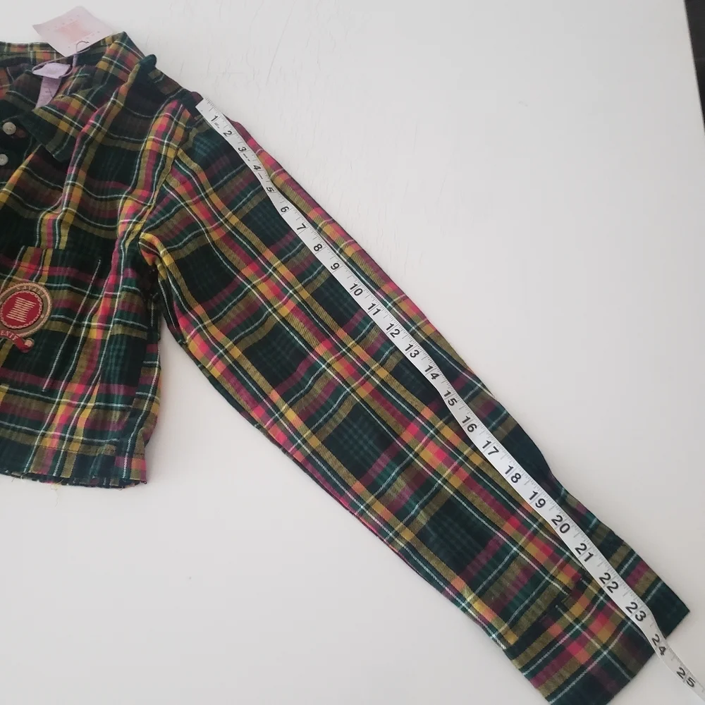 Fenty TIED UP TARTAN RAW HEM PJ SHIRT NWT size M - Picture 5 of 15